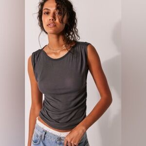 Free People Night We Met Tee - Vintage Grey